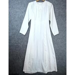 Vintage Jody California Dress Womens 8 Petite White Temple Modest Angel Bridal
